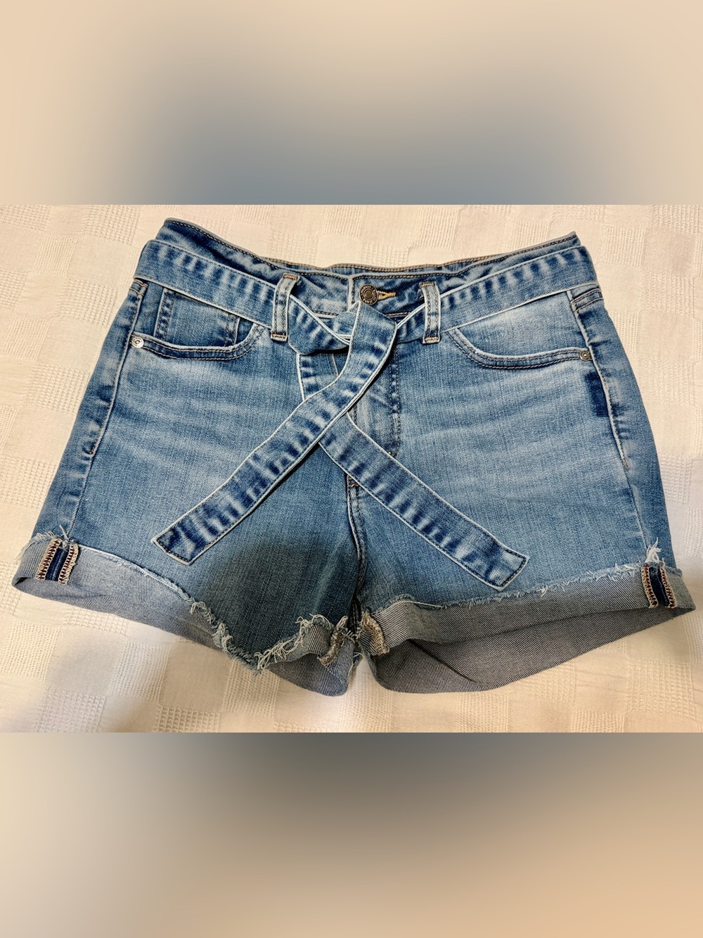 Silver Jeans Light Blue Denim Tie-Waist Shorts - “Sure Thing Short”